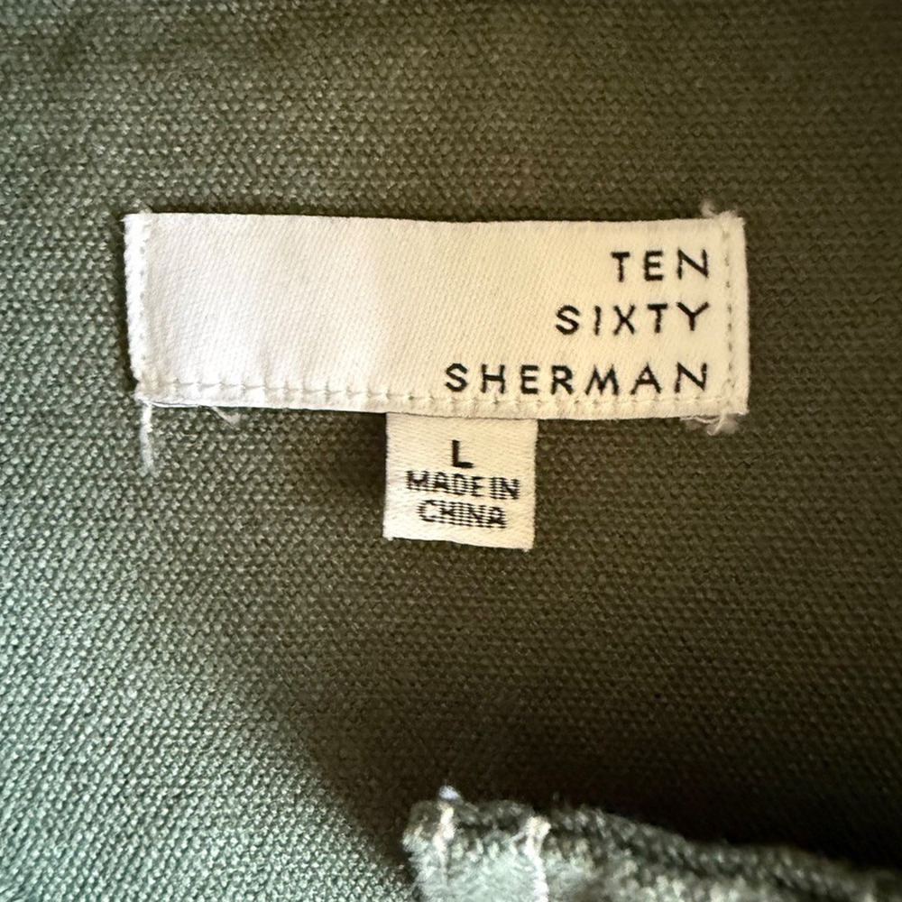 Ten Sixty Sherman Jacket Women's Size XS Green Crop Canvas Pockets Military - Picture 4 of 9